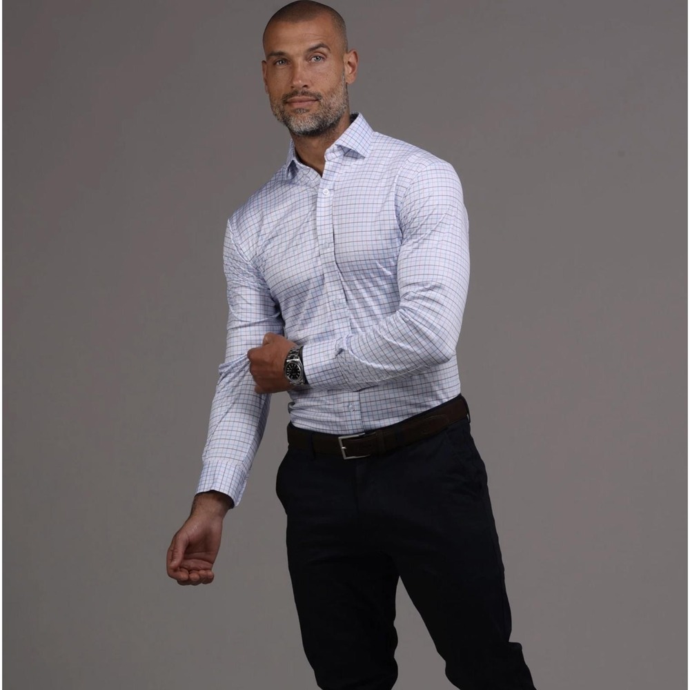 Collars & Co. NWT Quattro Flex Dress Shirt With Semi-Spread Collar - Size Small - Picture 2 of 4